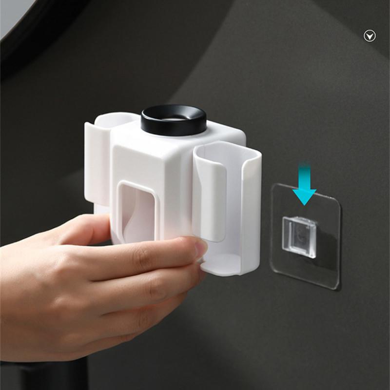 Automatic Toothpaste Dispenser Squeezers Toothpaste Tooth Dust-proof Toothbrush Holder Wall Mount Stand Bathroom Accessories