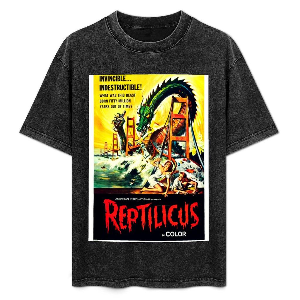 Reptilicus 1961 Classic Film Tshirt Sun Protective Outdoor Tee Top