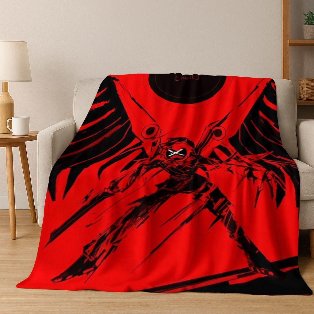 Cartoon Murder Drones Uzi Robot Art Flannel Blanket,Cozy Soft Throw Blanket for Home Bedroom Bed Sofa Picnic Cover Gift Kids