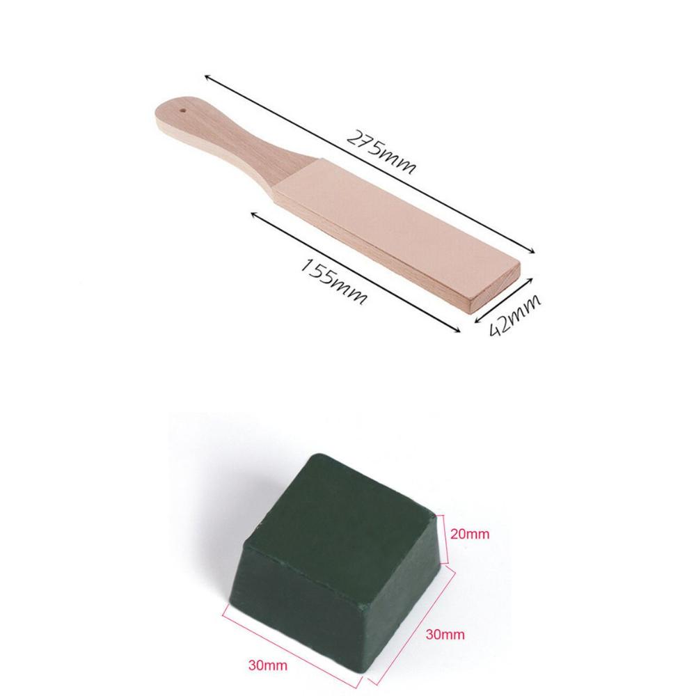 Grinding Paste Abrasive Tool Sharpener Blade Razor Polishing Board Strop Dual Sided Leather Tools