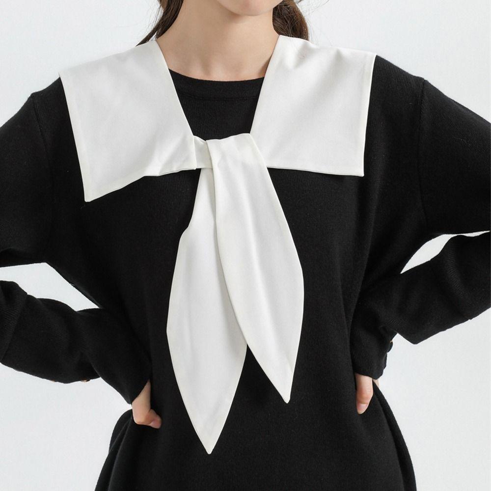New Lapel Fake Collar Vintage Detachable Shirt Collar for Women Blouse Sweater False Collar Lapel Top Neckwear Ties