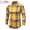 Cozy Up Men's Slim-Fit Long-Sleeve Plaid Herringbone Shirt