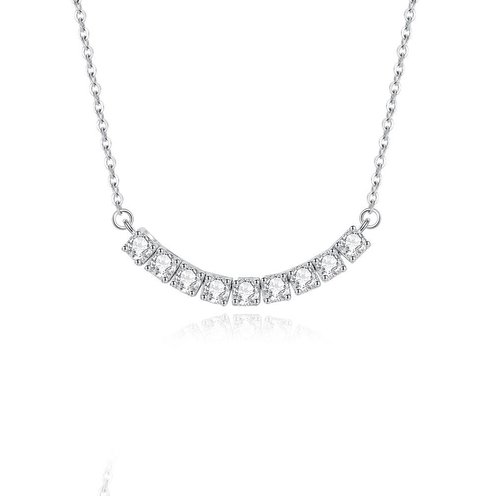 S925 Sterling Silver Moissanite Cross Pendant Clavicle Necklace for Women Luxury Sparkling Fine Jewelry Gift