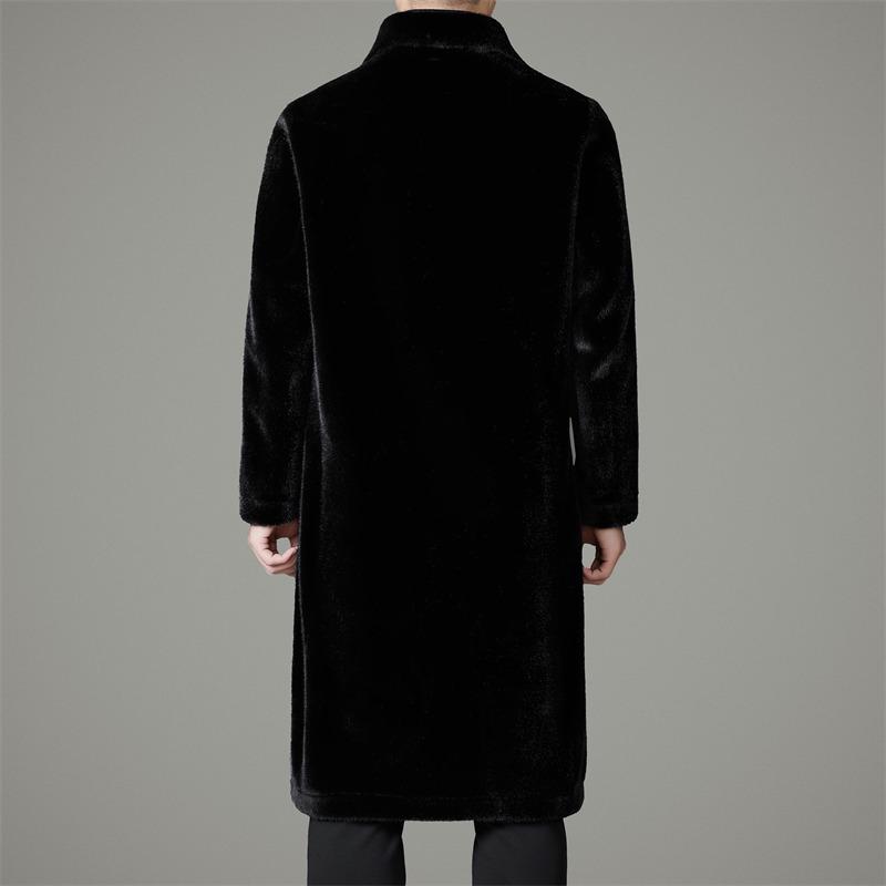 Мужская двусторонняя ветровка из меха норки 2025 года - Зимняя мода для среднего возраста