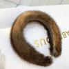 Hot Sale Women Luxury Winter Mink Fur Headbands High Quality Real Fur Hair Band Lady Fashion Hair Hoop Furry Gift