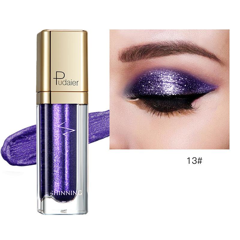 Pudaier 18 Shimmer Eyeshadow Liquid Diamond Перламутровые тени для век Лежащие слезы шелкопряда Жидкие тени для век