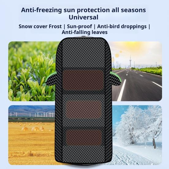 Yousheng Car Windshield Snow Cover Foldable Design Anti-Freezing Frost-proof Simple Installation Window Ice Snow Cover Car Exterior Accessory