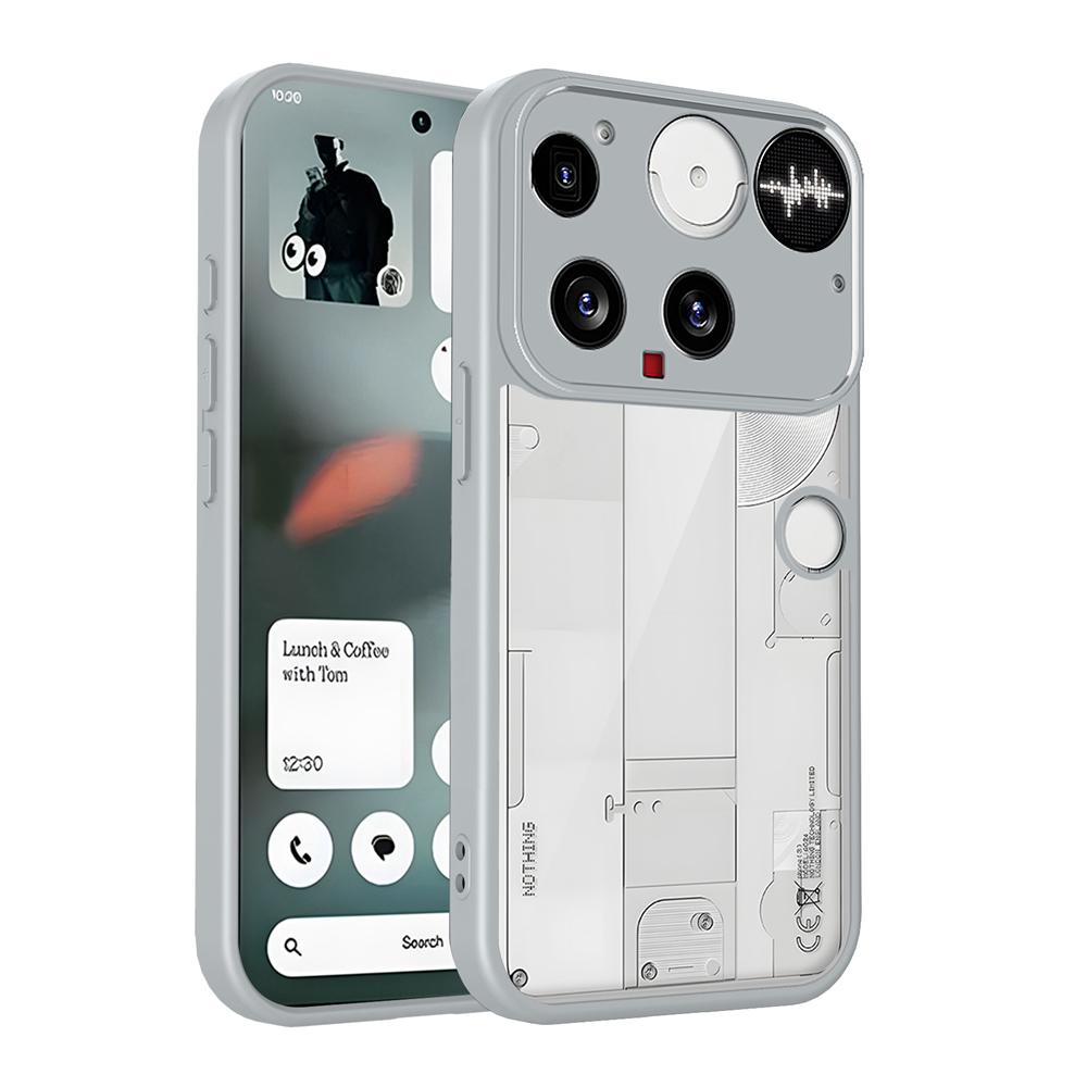 KEYSION Прозрачный чехол для телефона Nothing Phone 3 Мягкий силикон+ПК Прозрачный противоударный чехол на заднюю панель для Nothing Phone 3