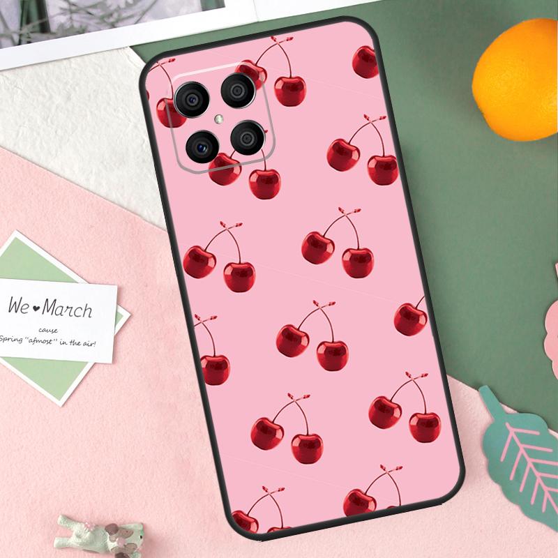 Милый коллаж из вишни Чехол для Honor X9b X8b X9a X8a X8 X9 X9c 50 70 90 Lite Honor 200 Pro Magic 7 5 6 Lite Обложка