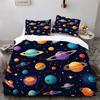 Космическая звезда Принт Трехкомпонентный комплект для кровати, Постельное белье, Постельное белье с цифровой печатью
