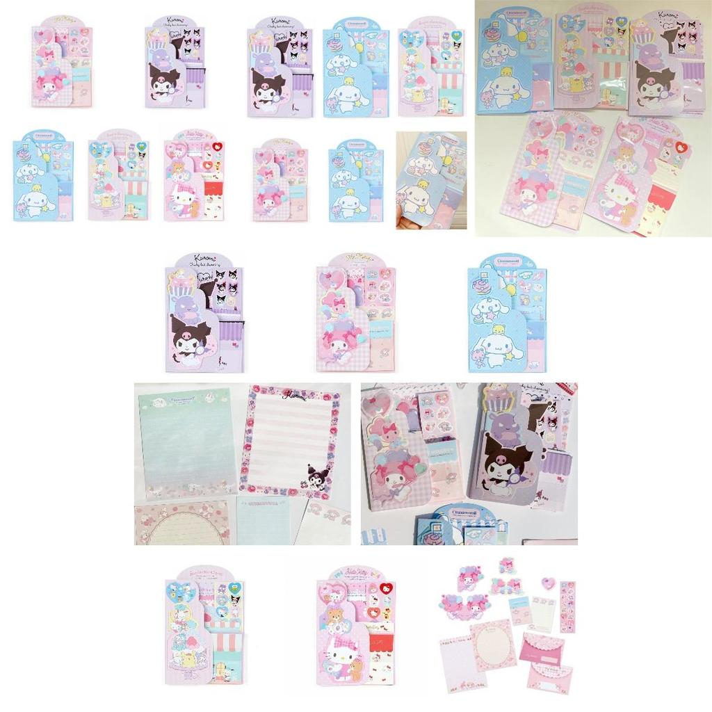 Adorable And Unique Japanese Style Stationery Set Of 5 With Envelopes And Sticky Notes