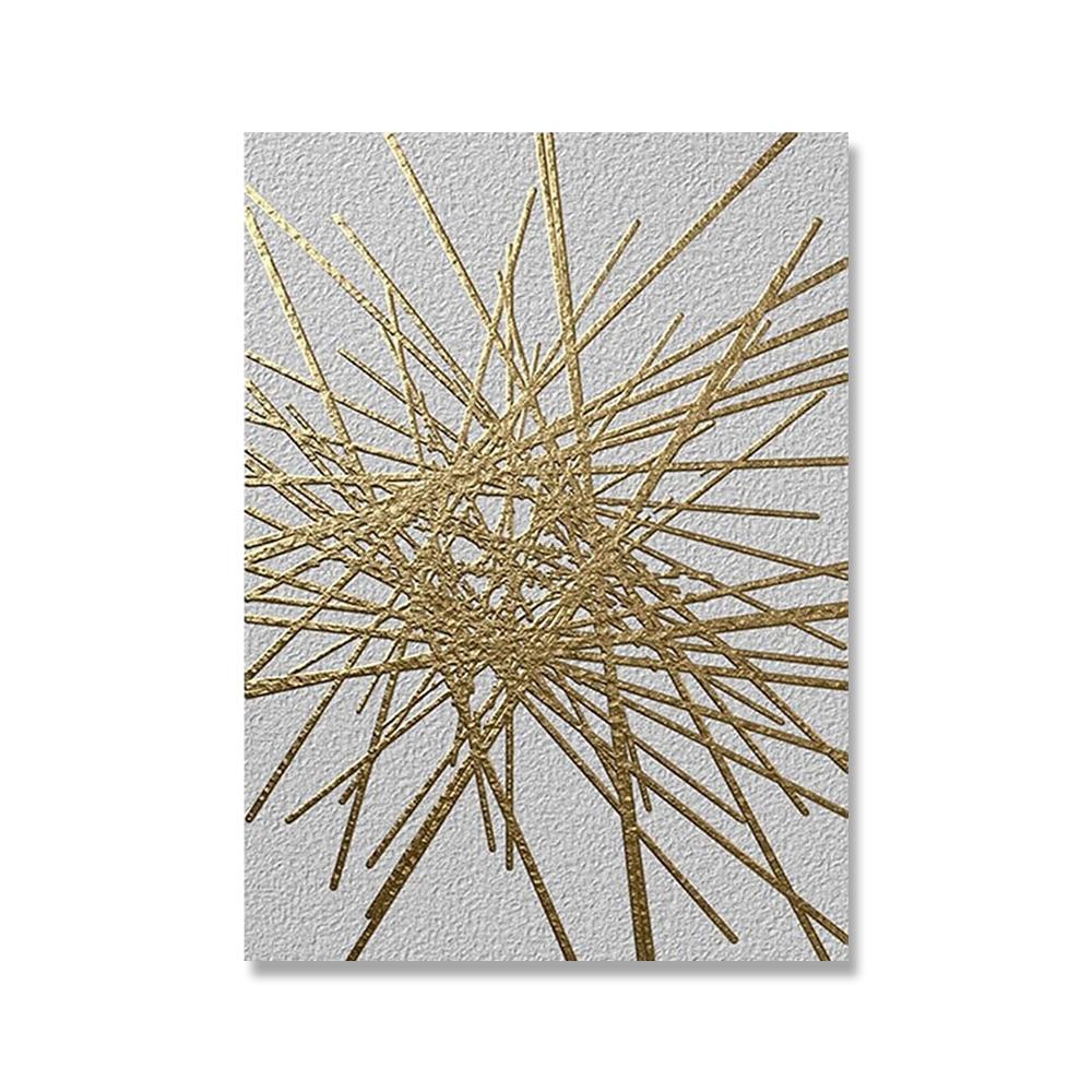 Abstract Black Gold Line Canvas Painting Nordic Minimalist Geometric Wall Art Posters and Prints Modern Home Decor Living Room