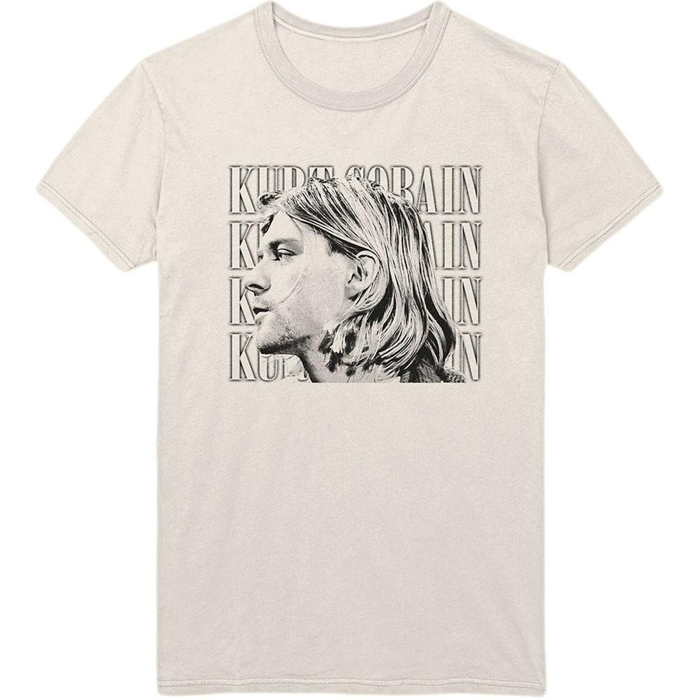 26 Sand Kurt Cobain Face Profile Nirvana Authorized Men's T-Shirt- Unisex T-Shirt