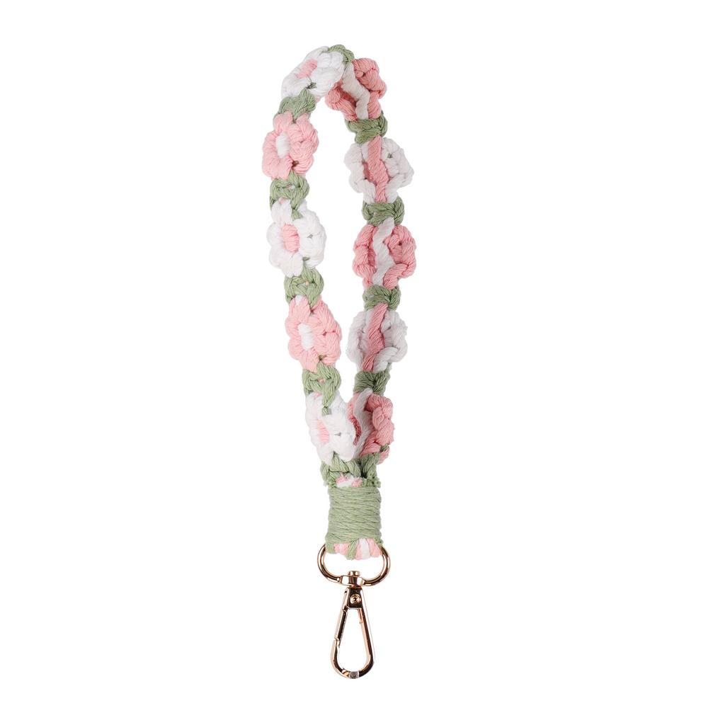 Bohemian Small Daisy Flower Keychain Hand-woven Wrist Rope European and American Bag Pendant