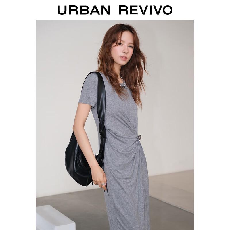 Женское платье UR с металлическим перекрутом, с коротким рукавом