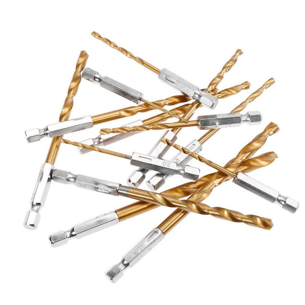 Hex Shank Twist Drill Bit Titanium Woodworking Drill Bit Portable Hole Opener Drill