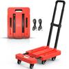SPACEKEEPER Переносной Складной Грузоподъемность Ручной Телескопический Погрузочный с Фиксированной Легкий для Переноски Оранжевая Тележка, Долли, 200 КГ, Легкий, Тихий, Маленький,