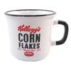 [Q0321] - Кружка керамическая 'Kellogg's' черно-белая (Corn Flakes) - 12х8 см