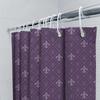 Винтажная фиолетовая шторка для душа с классическим узором «флер-де-лис», идеально подходящая для декора ванной комнаты