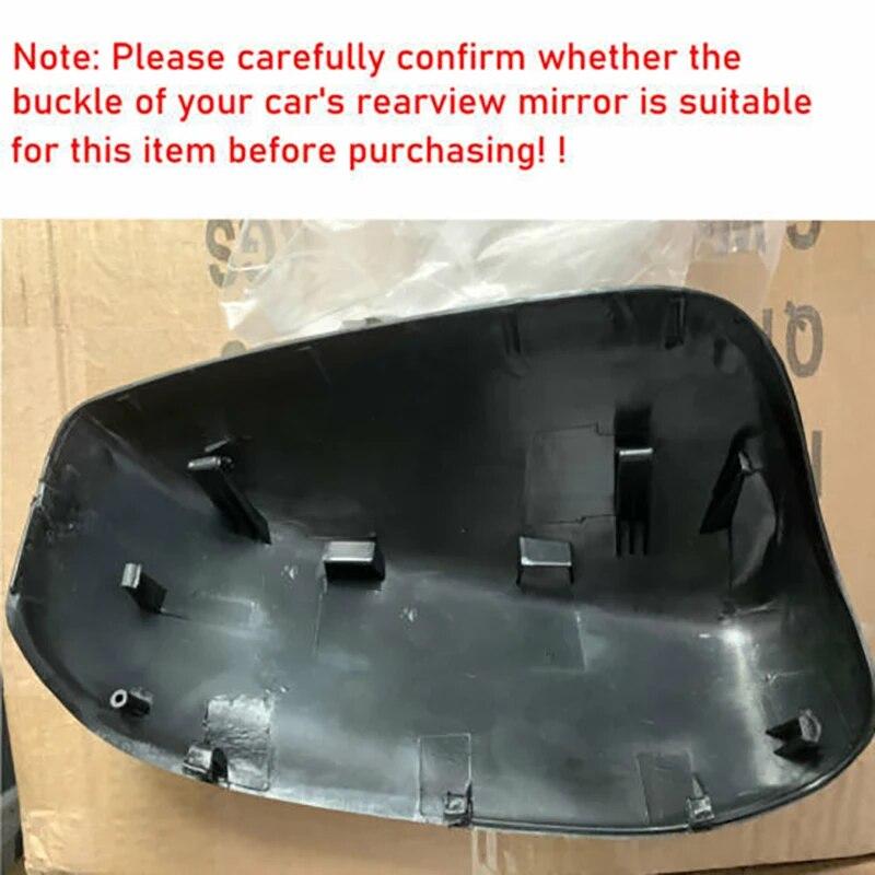 For Honda Accord 2008 2009 2010 2011 2012 Car Replacement Rearview Side Mirror Cover Wing Cap Exterior Door Case Trim Black Auto