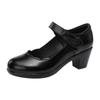 Plus Size 32-43 Platform Shoes Genuine Leather Women Pumps 2025 Autumn Wedding Shoes Dress Black Office Work Shoes Ladies