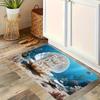1PC Cyberpunk Skull Pattern Kitchen Rug Non-Slip Door Mat Pop Design Bathroom Rug Bath Mat Carpet for Home Sink Laundry Decor