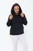 Women's Style Big Size Sweatshirt Pianoluce Large Size Pocket Hooded Sweatshirt Anthracite