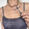 New Vintage Gothic Cross Necklace Collarbone Necklace Fashion Long Statement Choker Zirconia Unique Style for Women Men