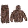 Коричневый дикий камуфляжный костюм Ghillie 3D Leaf Куртки и штаны Комплект одежды для охоты
