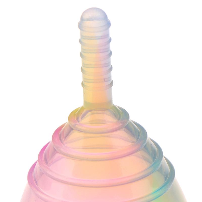 Прочная многоцветная мягкая менструальная чаша, силиконовая женская менструальная чаша для здоровья, многоразовая чашка