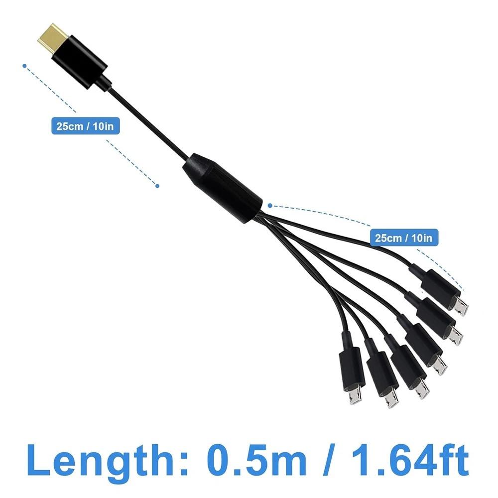 6 в 1 Type-C USB C разветвительный кабель 50 см 8 150 см Type-C 6 в 1 зарядный кабель для нескольких зарядок