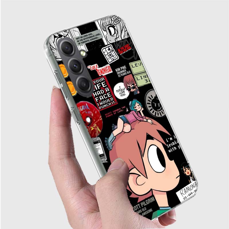 Scott Pilgrim anime Phone Case for Samsung A16 A26 A36 A56 A17 A37 A57 A07 A06 A02S A03 A04S A05S Galaxy Note 20 10 A50S A71 A51
