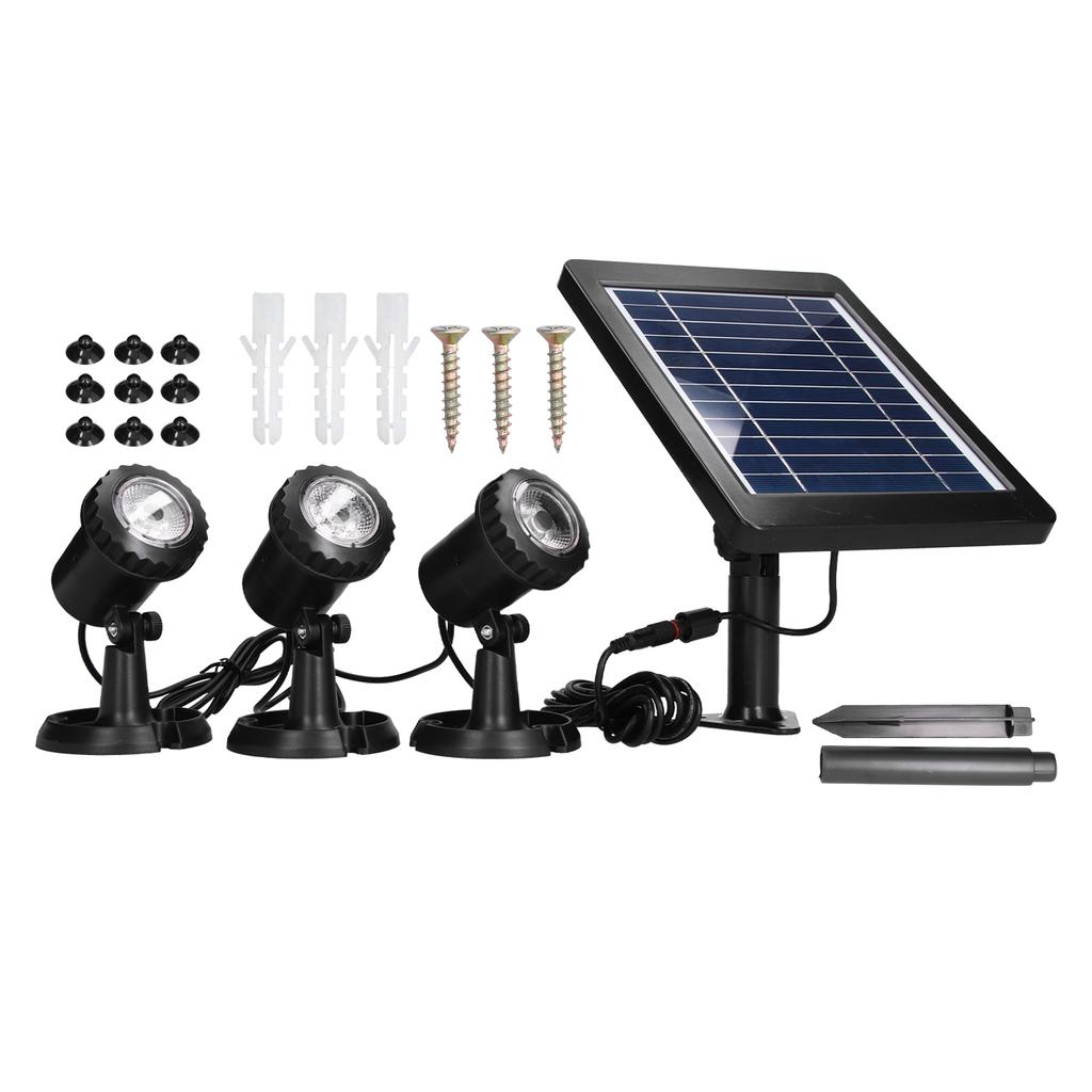 Solar Spotlight ABS Adjustable Waterproof Lighting Facilities for Courtyard Decoration IP68