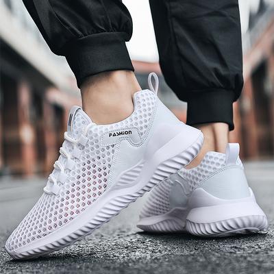 Модные летние теннисные повседневные сетчатые туфли с дышащей полой платформой для тренировок и фитнеса с мягкой подошвой для бега, легкие вулканизированные туфли