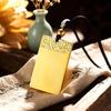 Peace Wuxing Card Auspicious Cloud Couple Necklace Wordless Card Gold Necklace Square Card Men and Women Wedding Pendant Auspicious Pendant