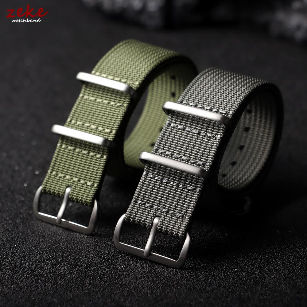 Premium Ribbed Nylon Watch Strap 18mm 19mm 20mm 22mm for Omega Military Casual Watchband for Seiko Army Sport Replacement Band