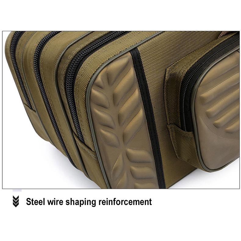 Рыболовная сумка 80/90/100/120/125/130 см 2/3/4-слойная рыболовная сумка Оксфорд Складная удочка Сумка для катушки Сумки для хранения рыболовных снастей Дорожный чехол X402G