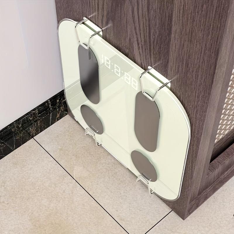 4 шт. Настенный держатель для весов, экономящая место полка для хранения весов для измерения жировой массы тела, с крепежом в комплекте