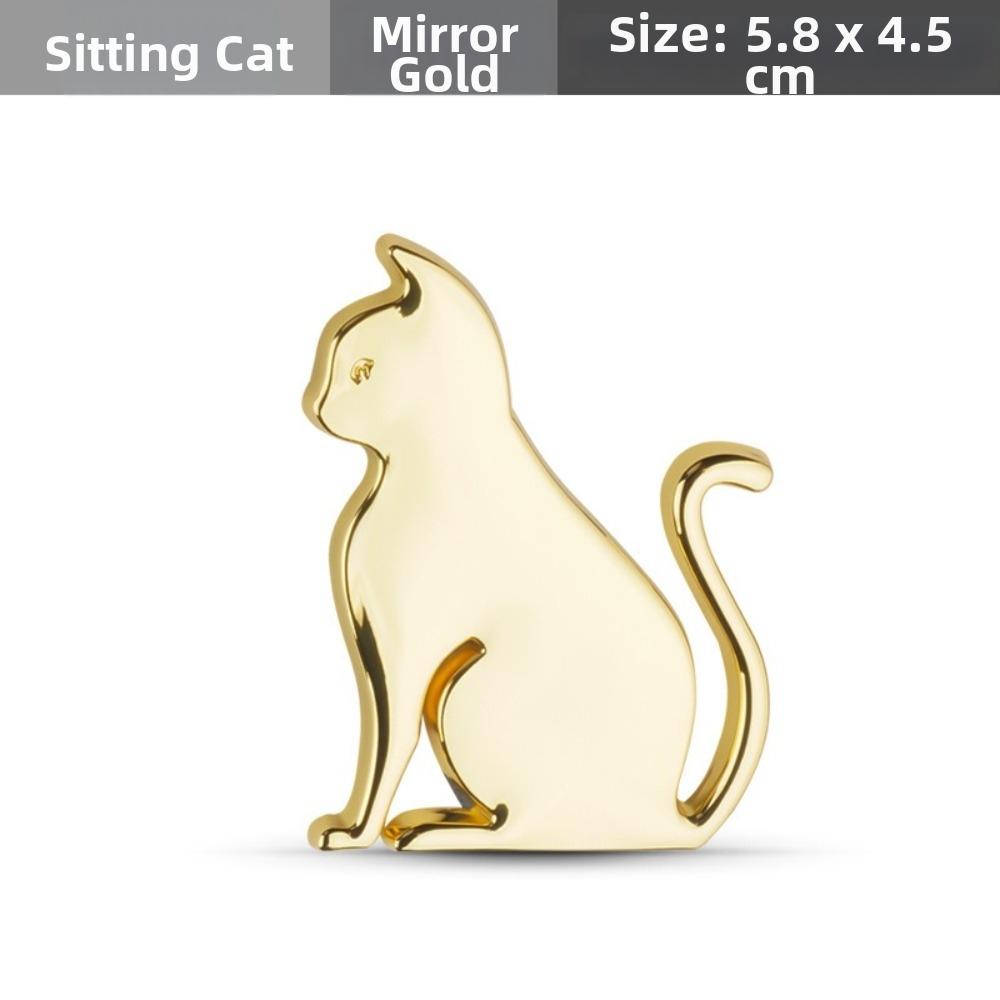 Originality Cat Car Emblem Personalized Car Covering Decor New 3D Metal Cat Sticker