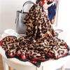 Leopard Print Silk Scarf Female Mother Scarf Yarn Multi-Functional Spring, Summer, Autumn And Winter Shawl Popular Long Scarf