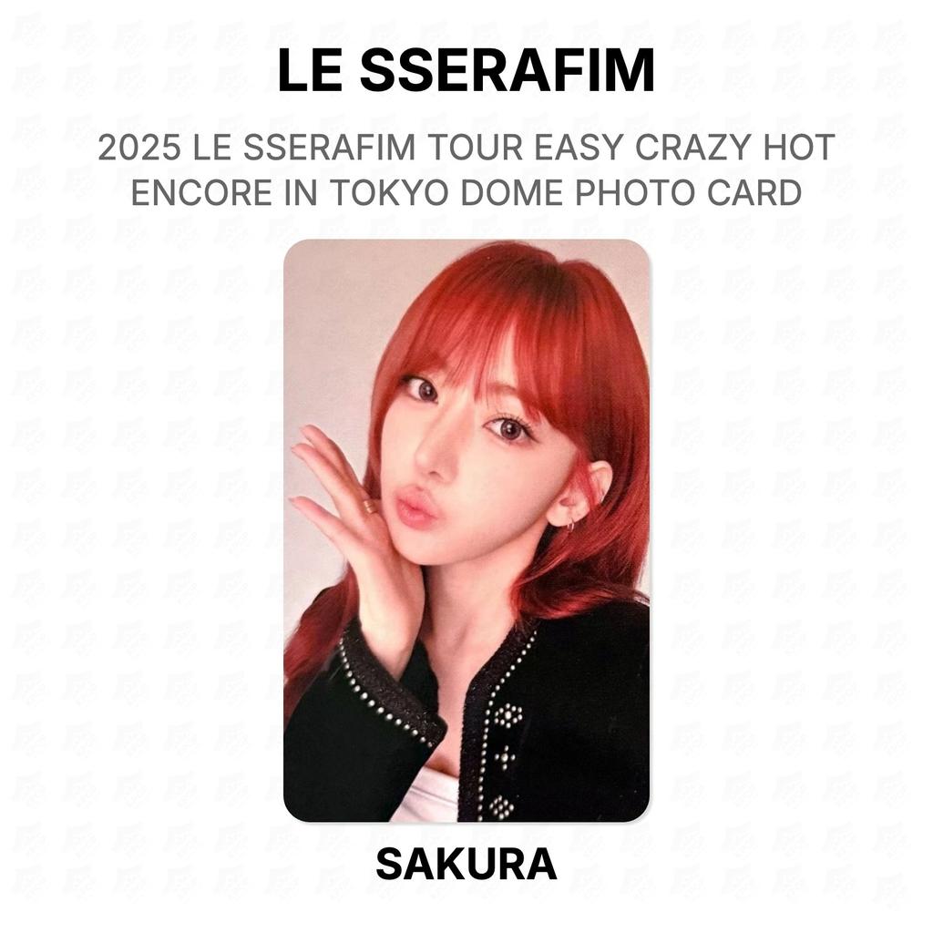 LE SSERAFIM 2025 LE SSERAFIM ТУР EASY CRAZY HOT Encore В TOKYO DOME ФОТОКАРТОЧКА Официальная фотокарточка