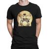 Da Vinci Drummer T-Shirt Mens Cotton Tee Funny Urban Music Art Gift