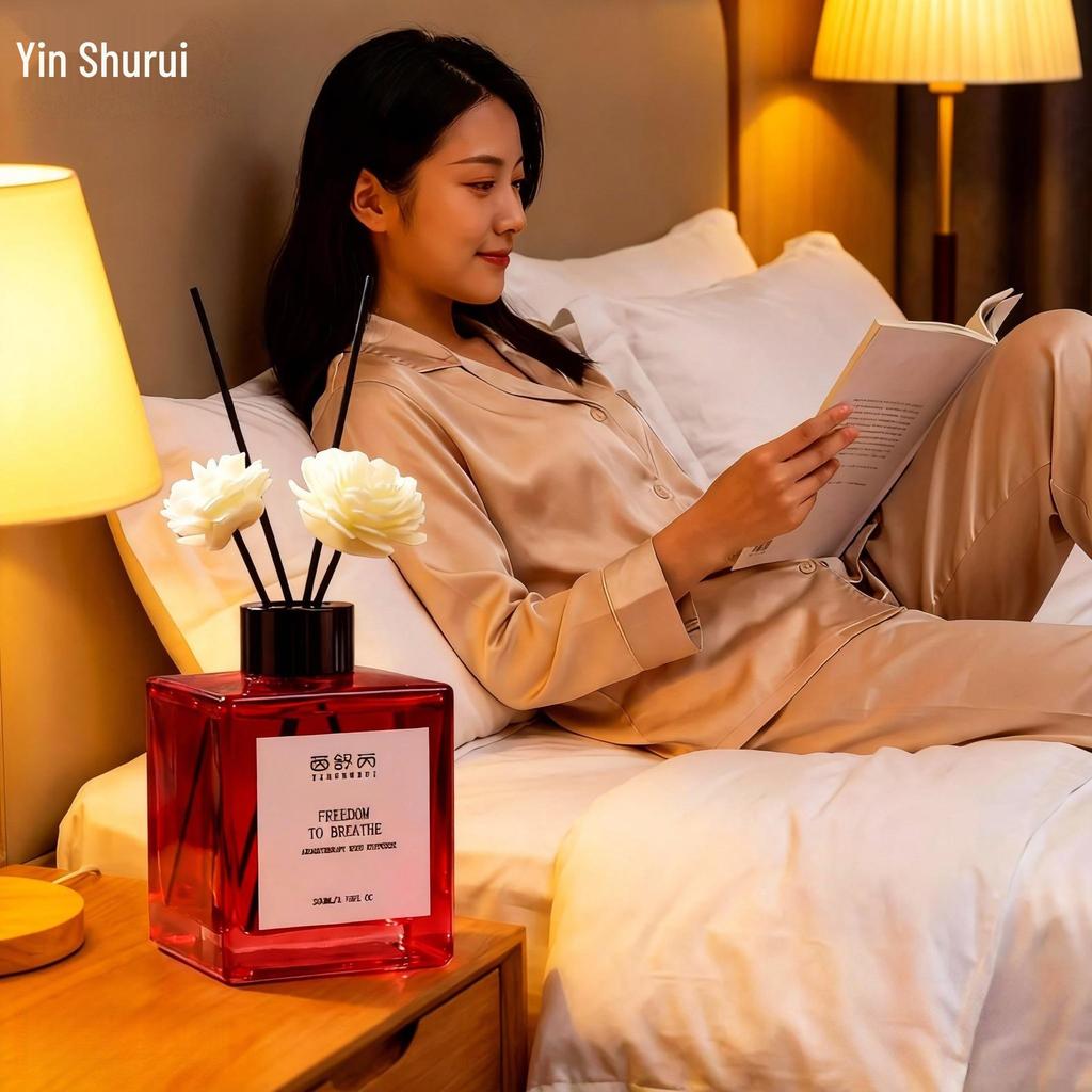 Flameless Essential Oil Aroma Diffuser: Long-Lasting Fragrance for Home & Hotel Feel, Eliminates Odors in Bedroom & Living Room