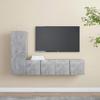 VidaXL TV Unit Set 3 Pcs Concrete Grey Chipboard
