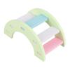 Деревянные игрушки для игр в виде моста для хомяков, радужная клетка для игр с качелями для морских свинок и мышей, зеленая