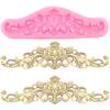 Baroque Leaves Relief Silicone Mold Wedding Lace Cake Border Fondant Molds Cake Decorating Tools Candy Chocolate Gumpaste Moulds