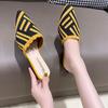 2024 Summer Women Mules Slipper Fashion Shallow Square Toe Slides Outdoor Dress Sandal Women's Sandalias