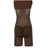 Spring Summer New Fashion Solid Color Round Neck Long Sleeve Slim Long Dress Suspender Dress Two In One Corset Bodysuit Dress