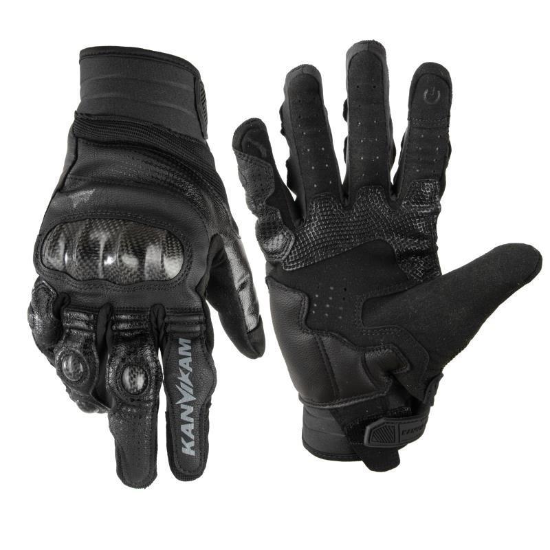 Motorcycle Gloves Men Women Winter Warm Windproof Leather Riding Anti-Slip Impact Resistant Street Track