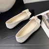 2024 Осень Новые остроносые туфли на плоской подошве с мелким вырезом для женщин Модные удобные женские туфли с бантом на мягкой подошве Zapatos De Mujer